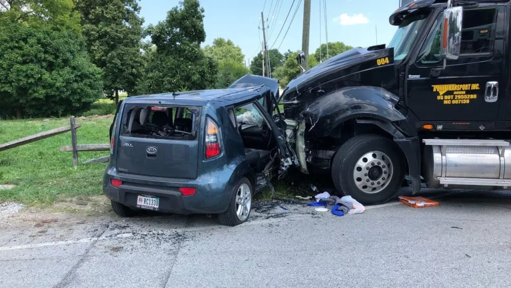 Damaged vehicles at a car accident scene illustrating common mistakes to avoid after a crash in NJ